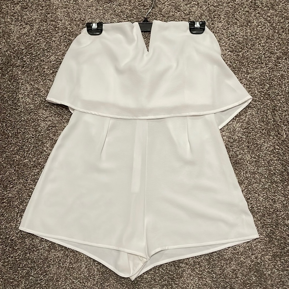 Strapless White Romper M